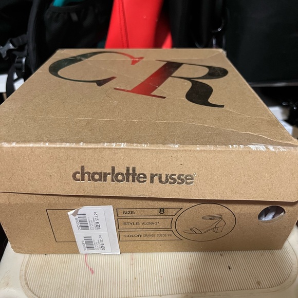 Orange suede heels - Picture 2 of 3